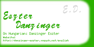 eszter danzinger business card
